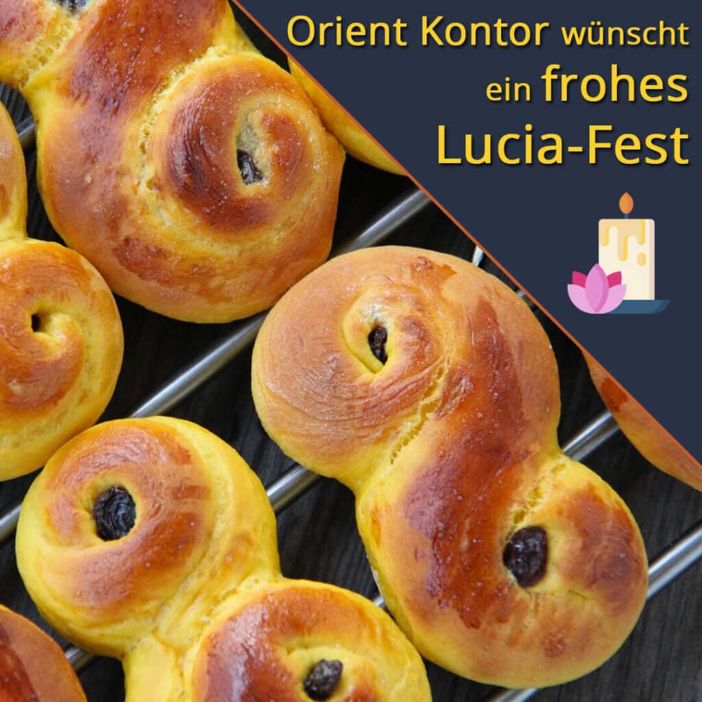 Orient Kontor wünscht ein frohes Lucia-Fest. Lussekatter