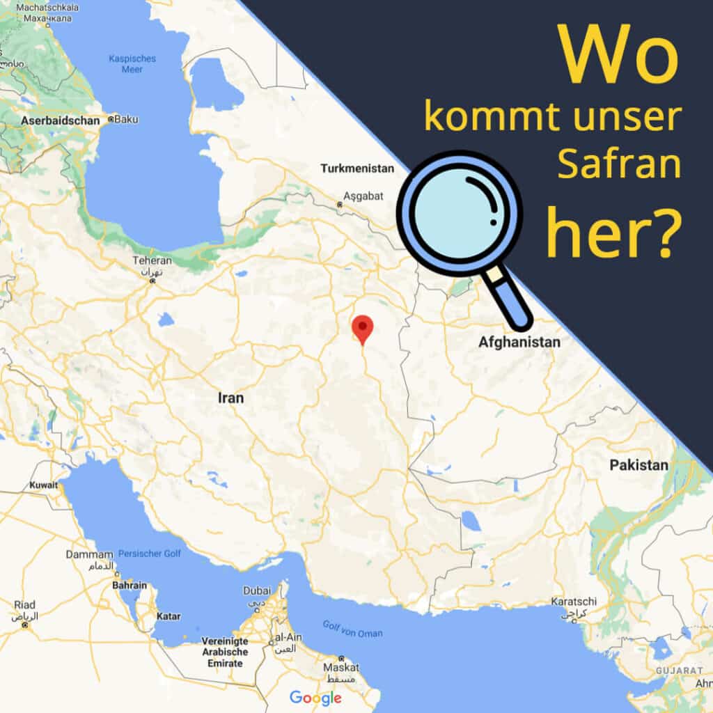 Landkarte Iran, Fokus auf der Region Chorasan