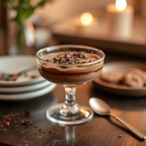 Schokoladenmousse in einem Glas