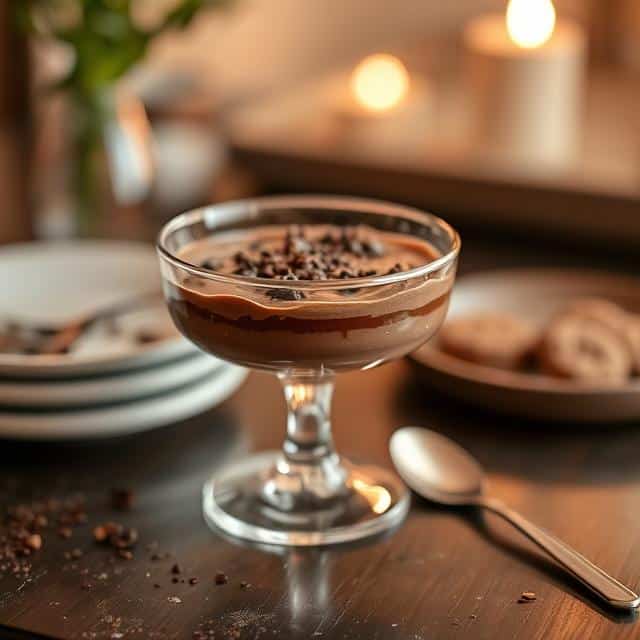Schokoladenmousse in einem Glas